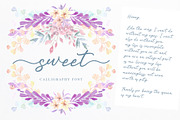 Alisha - Sweet Calligraphy Font, a Script Font by alphArtype (Thumbnail 2 of 9)