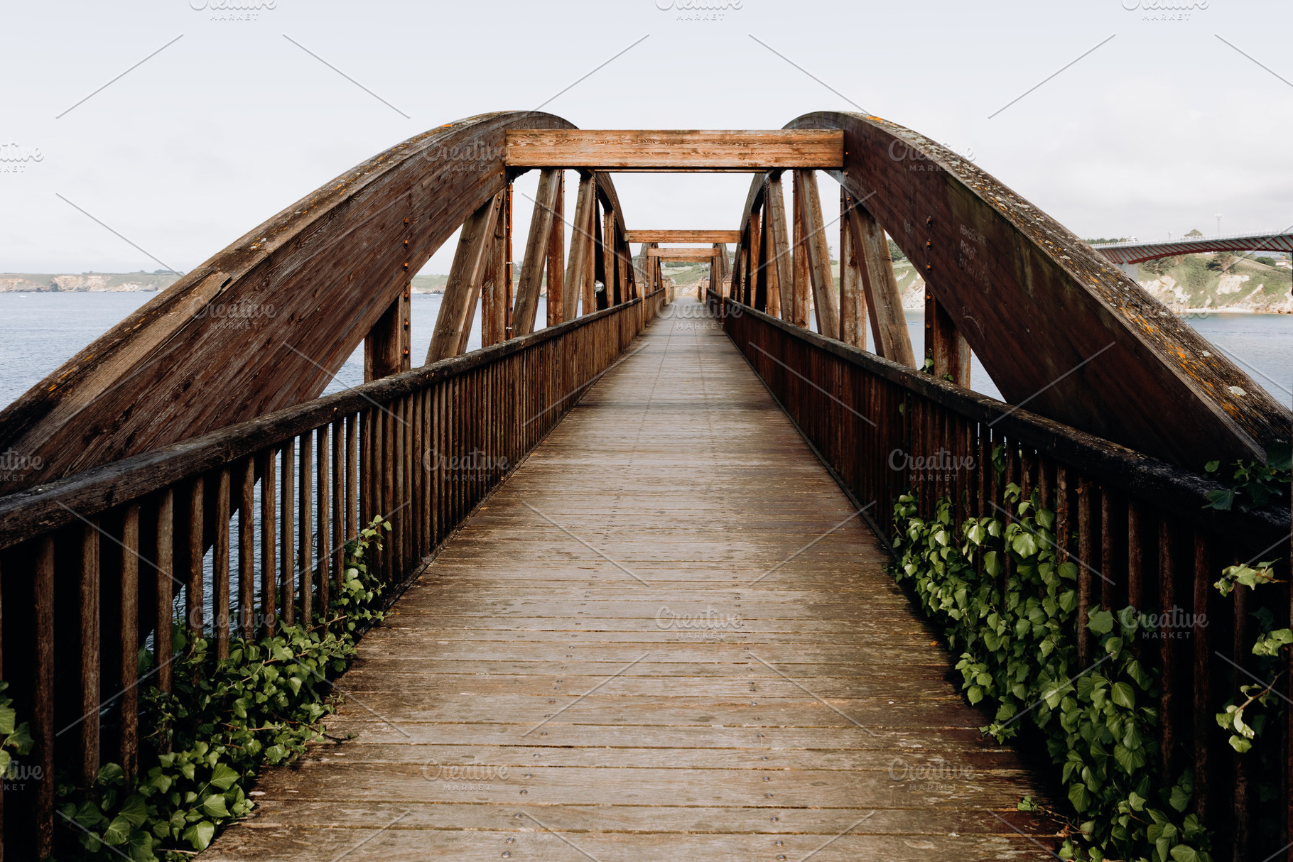 Wooden bridge, pedestrian walkway, r, a Holiday Photo by Perpis