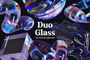 Colorful 3D Duo Glass Shapes Pack, a Graphic by LarysaZabrotskaya (Thumbnail 3 of 14)