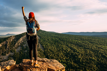 A traveler in the mountains, a Person Photo by SOTNIKOV_MISHA