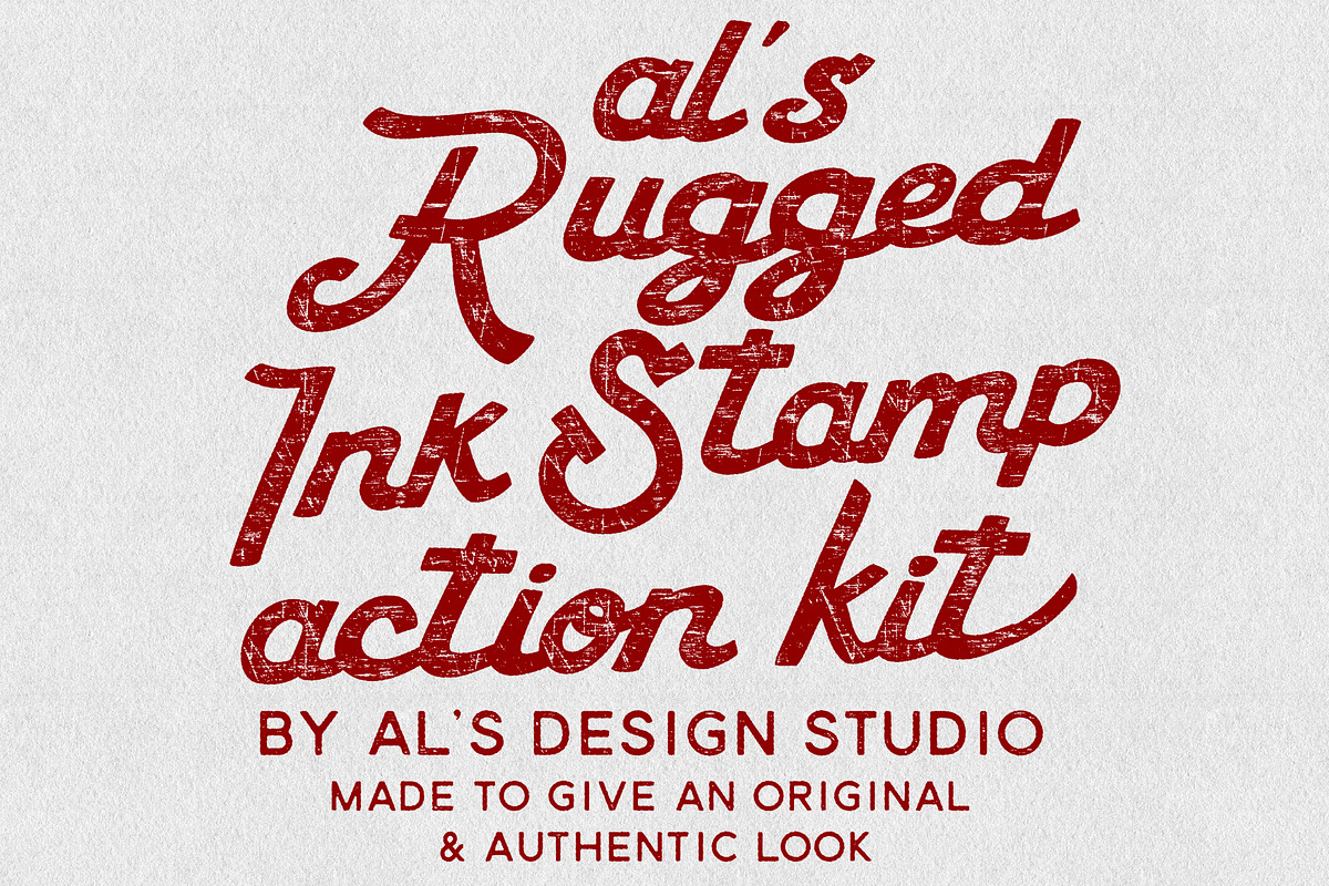 AL's Rugged Ink Stamp Action Kit, an Action Add-On by AL's Design Studio (Photo 8 of 9)