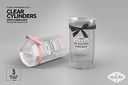 Clear Cylinders Clear Caps Mockups, a Packaging Mockup by INCDesign (Thumbnail 10 of 14)
