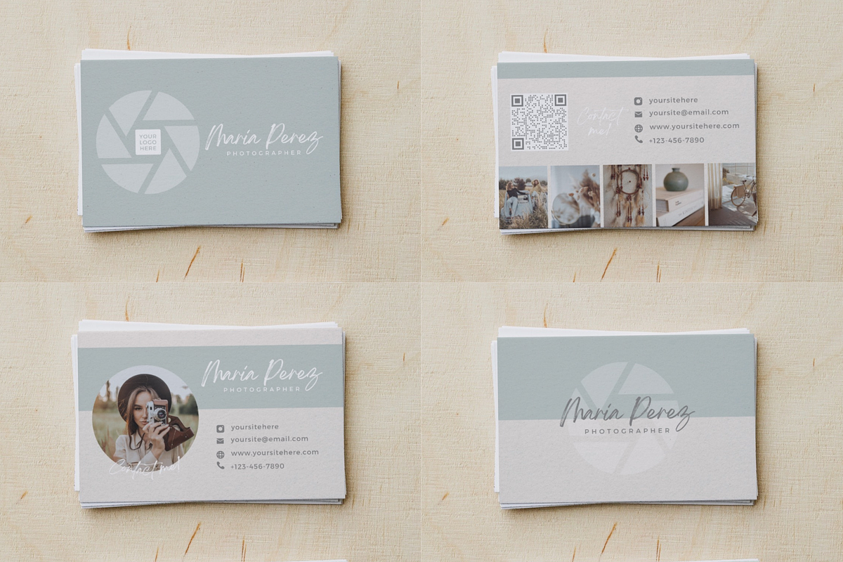 Business Card Kit for Photographer, a Business Card Template by Golden Horizons Studio (Photo 8 of 10)