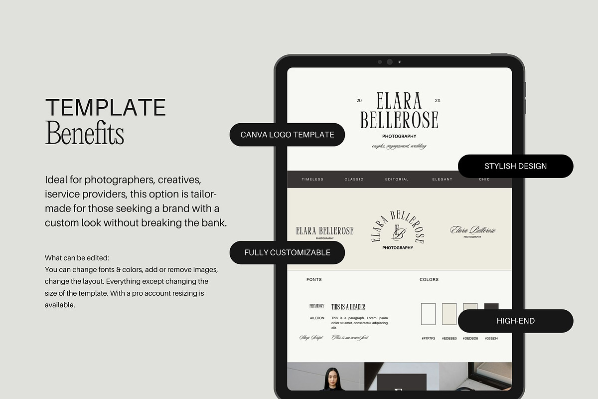 Photographer Canva Logo Template, a Branding & Logo Template by Studio Witzenhausen (Photo 7 of 9)