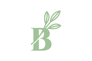 letter b floral leaf modern logo, a Branding & Logo Template by devastd