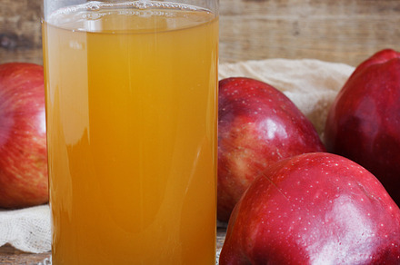 Glass of apple juice stock photo containing apple and glass