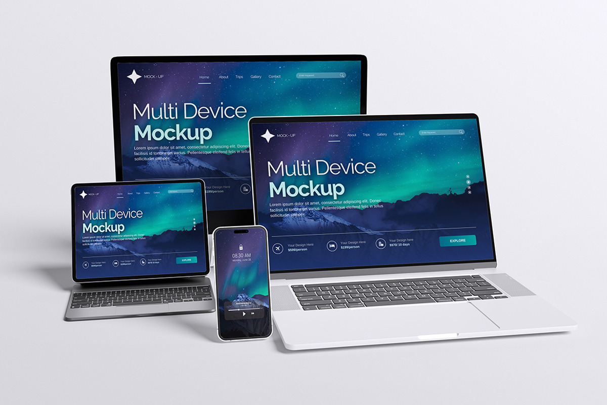 Multi Device Mockup, a Wearable Device Mockup by Twins_studio926 (Photo 5 of 5)