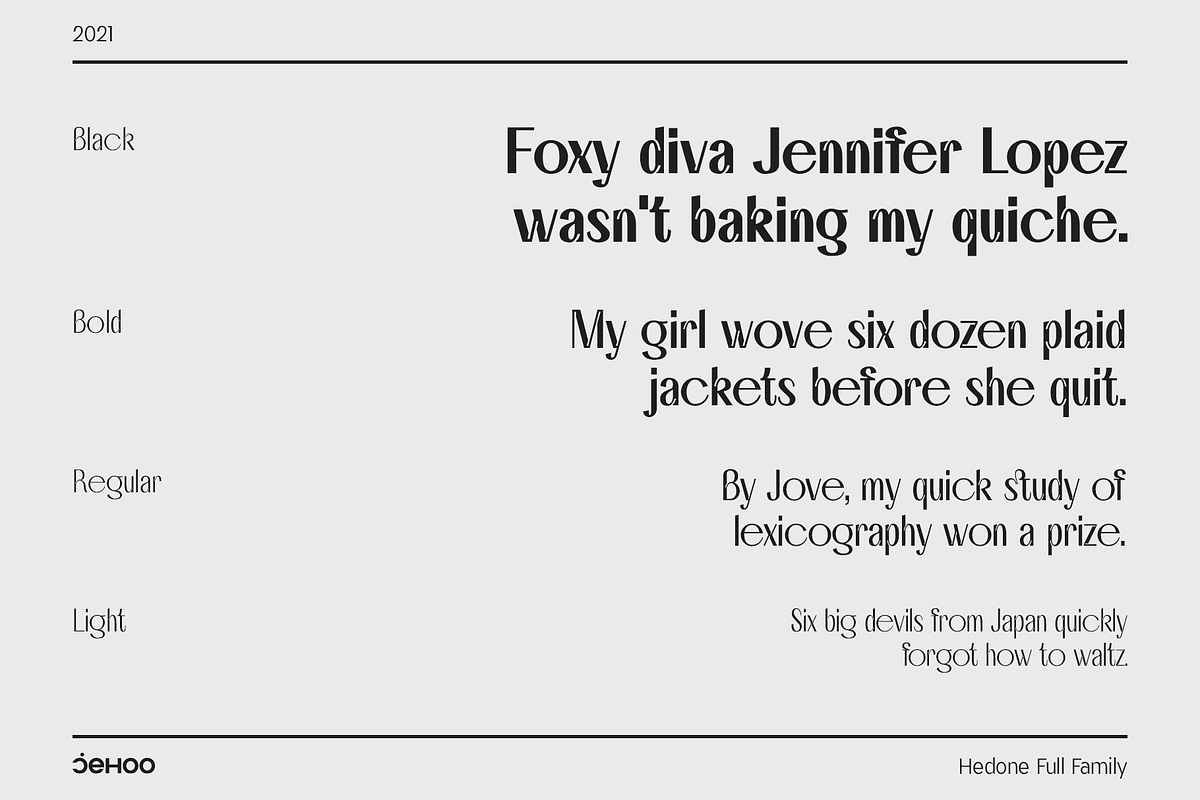 Hedone luxurious sans Typeface, a Font by Jehoo Creative (Photo 5 of 10)