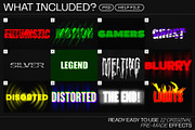 12 Text Effect Templates, a Layer Style Add-On by iDoodle Studio (Thumbnail 2 of 6)
