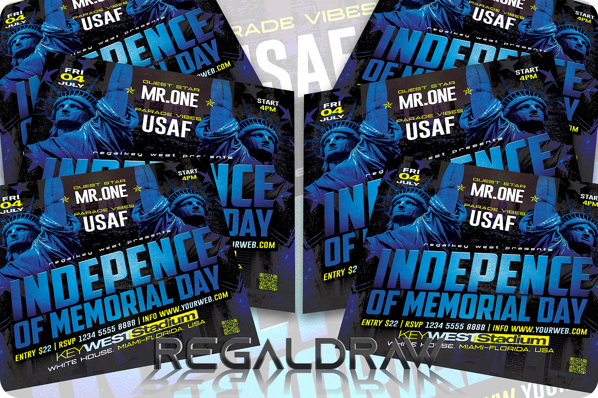 USA Event Flyer, a Flyer Template by regalDRAW (Photo 3 of 3)