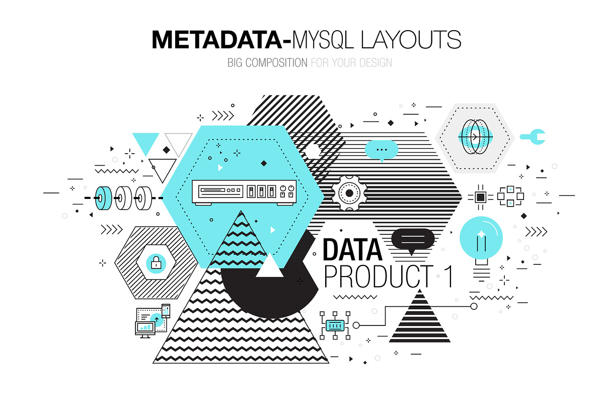 Metadata trendy compositions 7 ps, a Technology Illustration by Vladimir Vihrev (Photo 4 of 7)