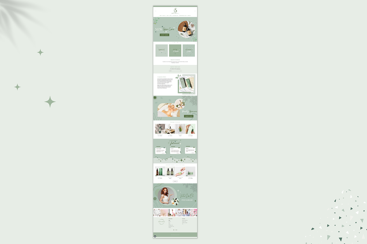 Simple And Sage | Shopify Theme, a Templates & Theme by Millennials Marketing (Photo 2 of 10)