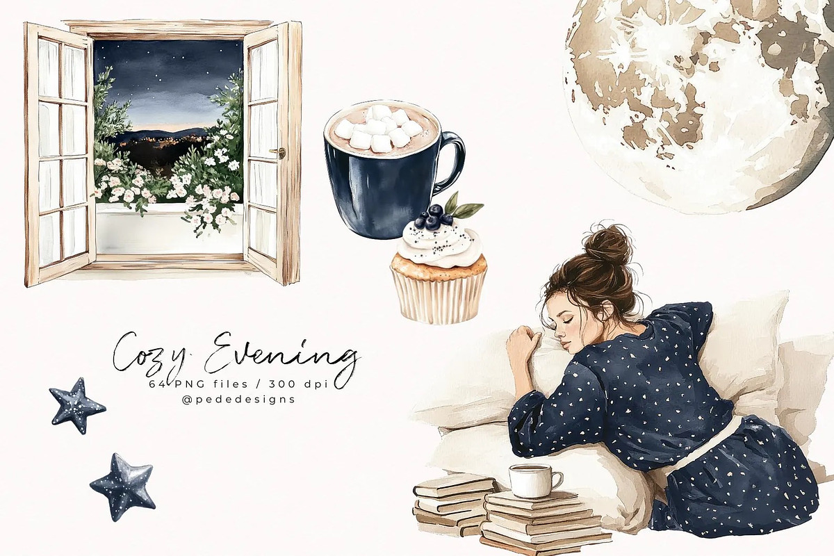 Cozy Evening, an Object Illustration by PeDe Designs (Photo 6 of 25)