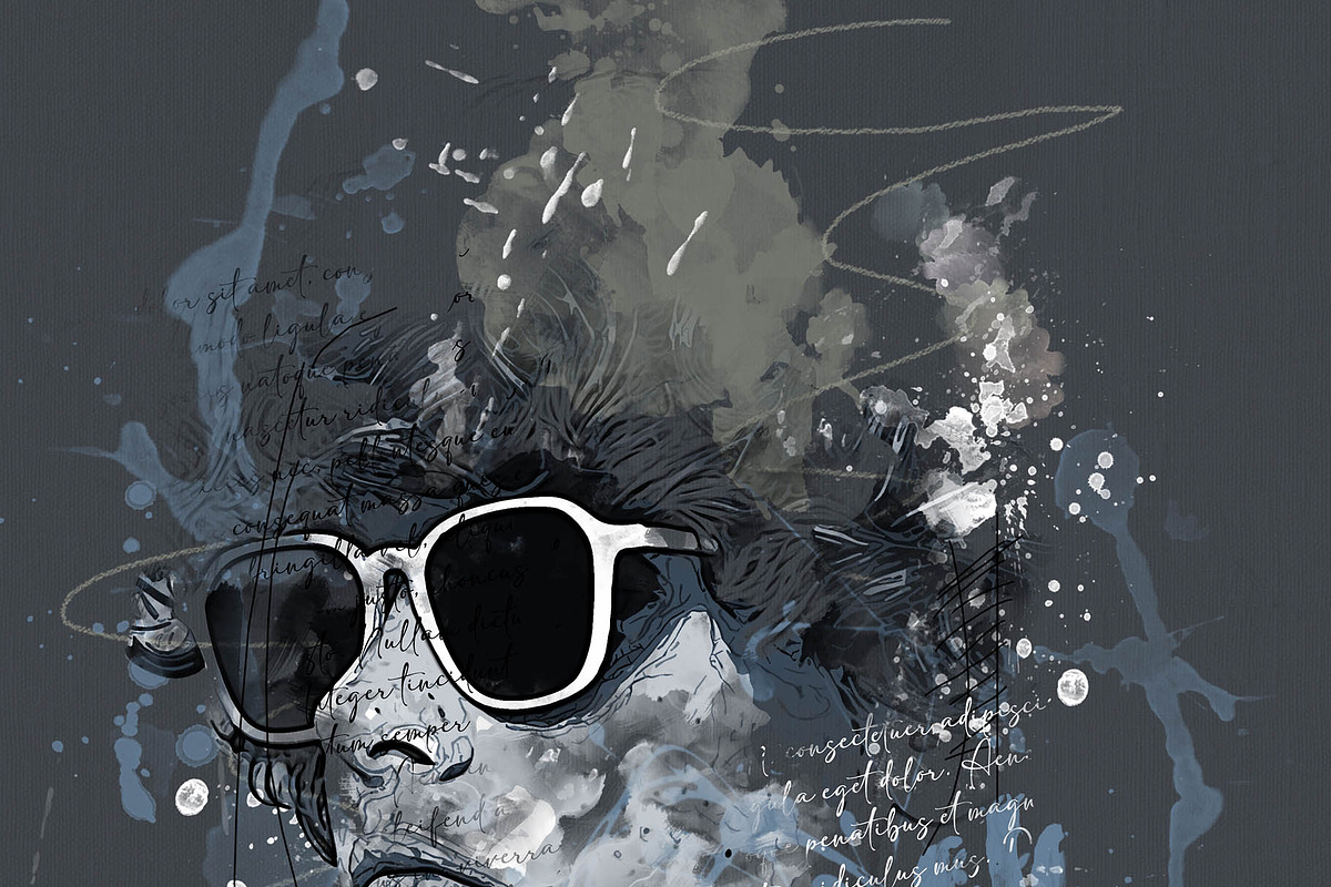 Vintage Watercolor Mixed Media Art, an Action Add-On by MRI STUDIO (Photo 14 of 25)