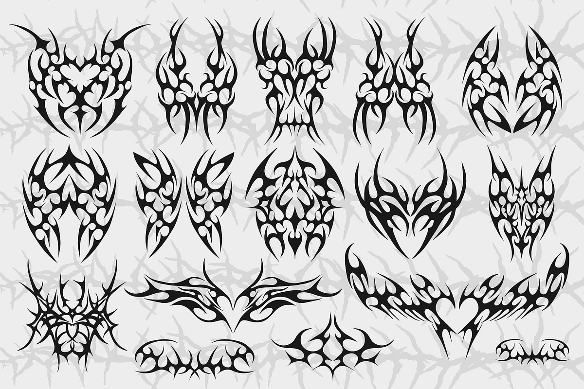 CYBER SIGILISM VECTOR SET, a Pattern Graphic by craftlove (Photo 8 of 11)