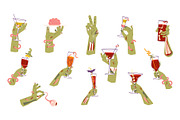 Zombie hands with bloody cocktails, a Graphic by Lucky Shop (Thumbnail 5 of 5)