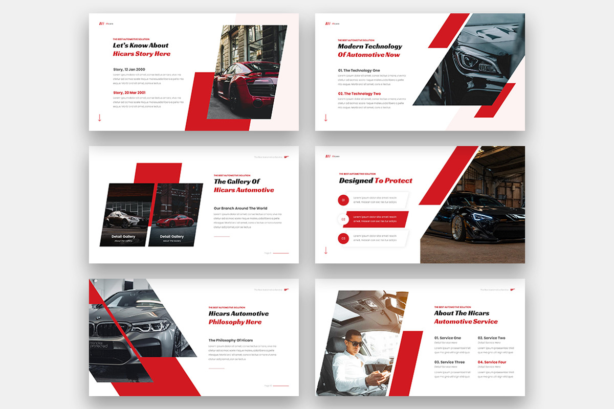 Hicars Automotive Google Slides, a Presentation Template by kerismaker (Photo 4 of 6)