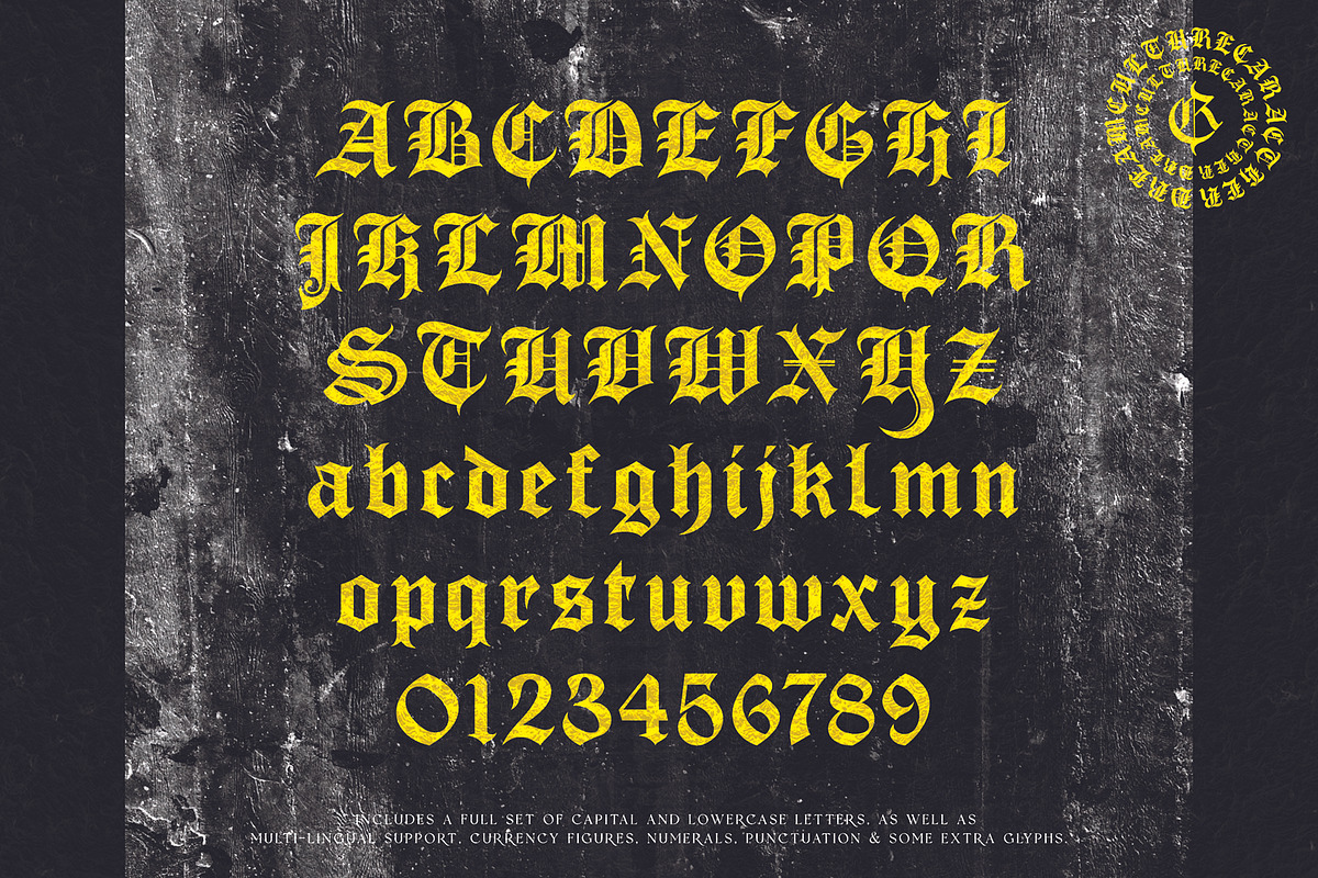 Dream Culture (intro sale), a Blackletter Font by Rvq Type Foundry (Photo 5 of 8)