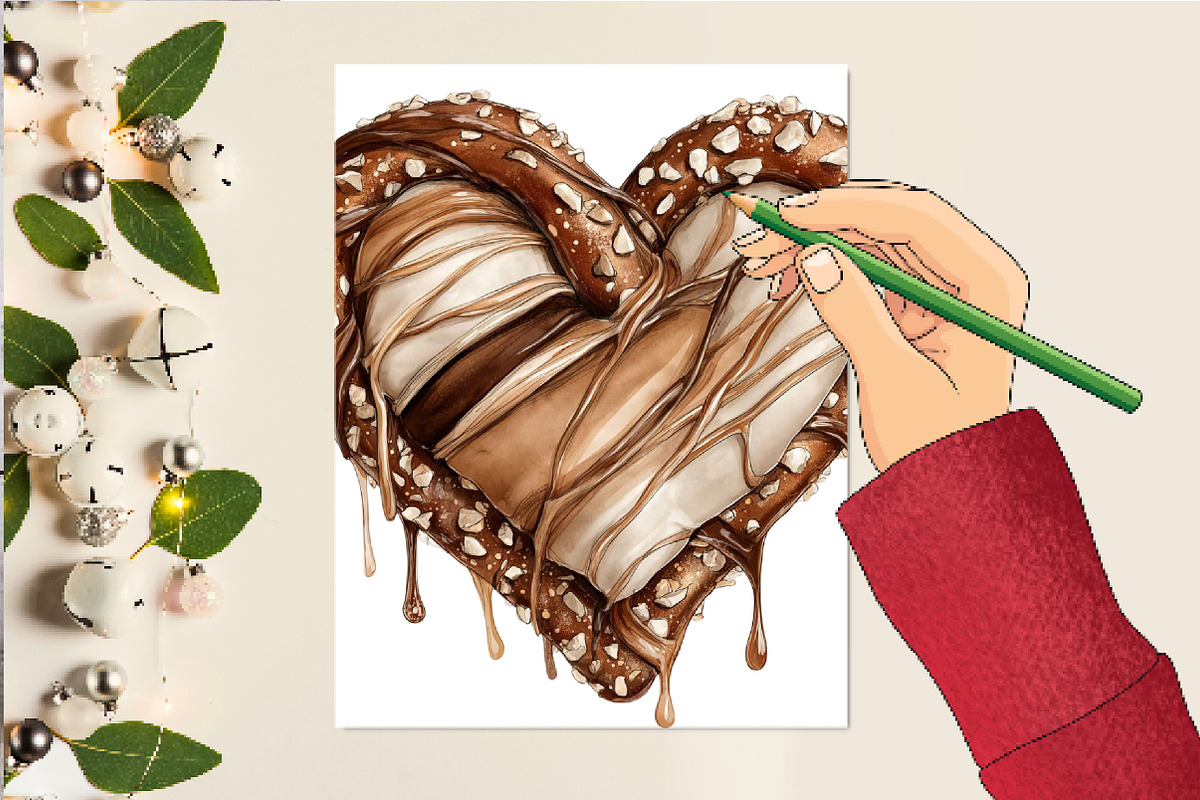 Mocha Valentine's Day Clipart, an Illustration by DreamCafeArt (Photo 6 of 6)