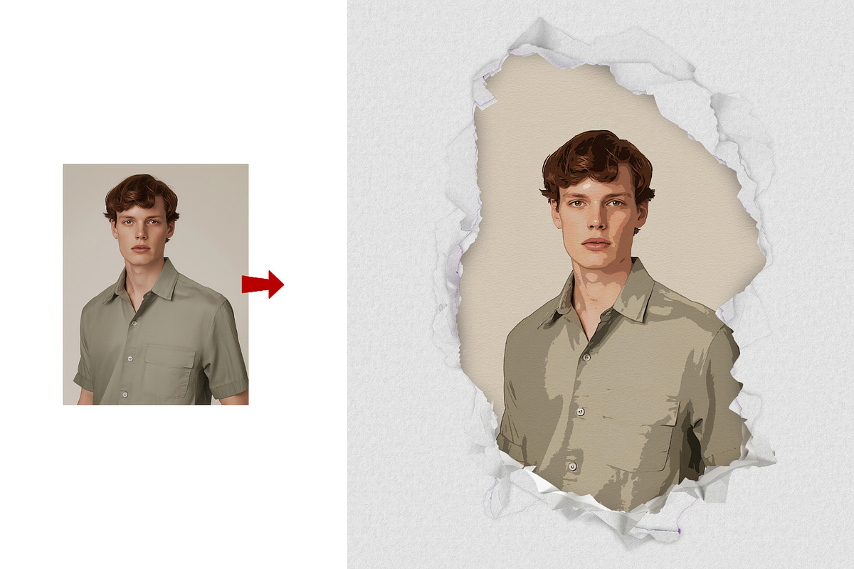 Editable Paper Cut Photo Effect, an Action Add-On by MRI STUDIO (Photo 8 of 29)