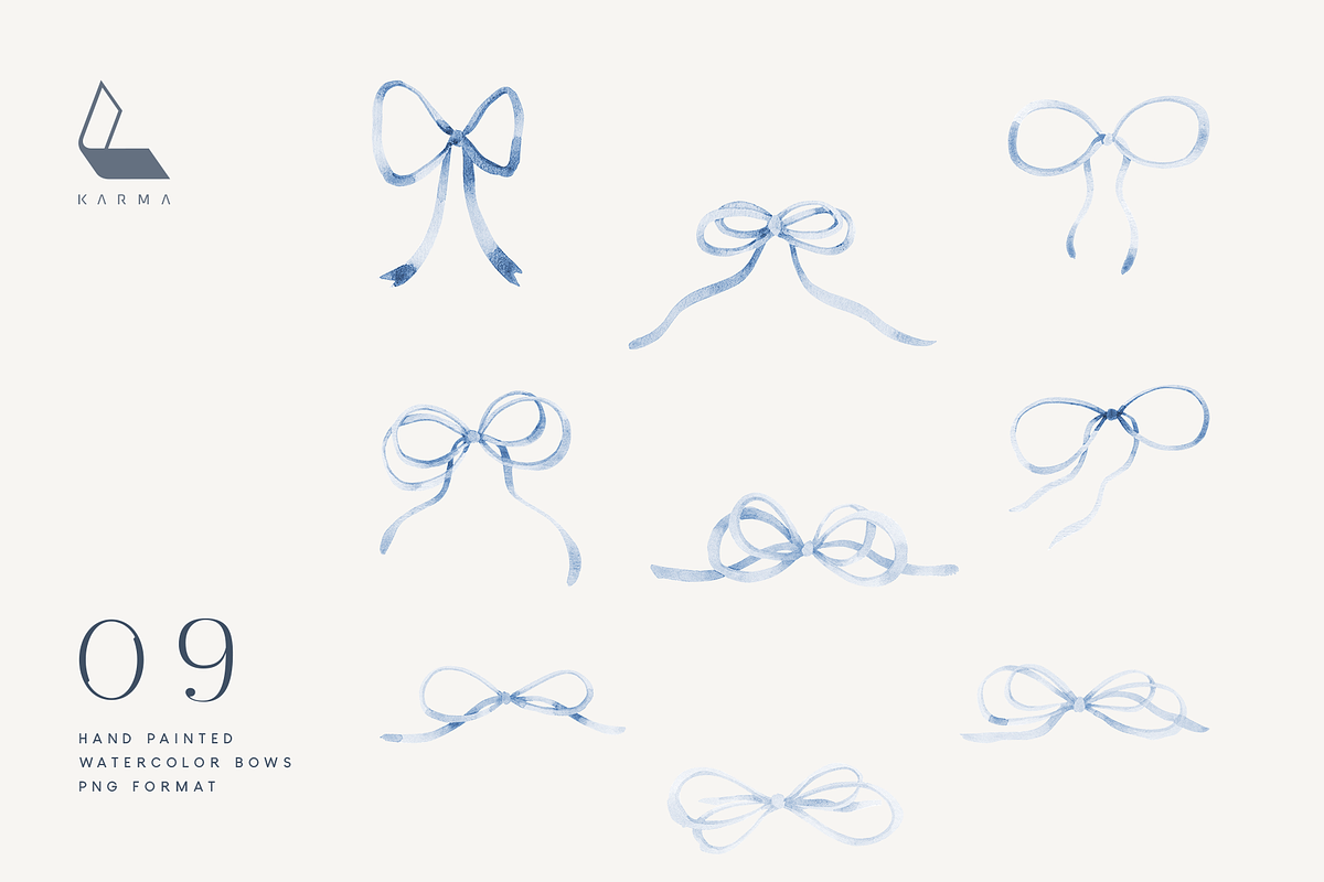 Dusty Blue Floral Wedding Set, an Illustration by Karma (Photo 11 of 16)