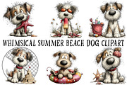 Whimsical Summer Beach Dog Clipart, an Illustration by OK Design (Thumbnail 2 of 6)