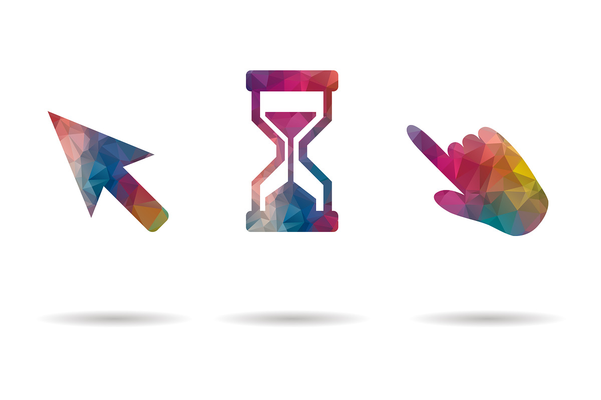 set poly mouse pointers, a Technology Illustration by noche