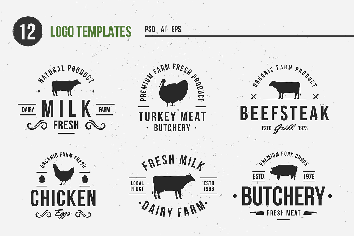 Farm Animals Logo & Graphics, a Branding & Logo Template by DenysHolovatiuk (Photo 3 of 13)