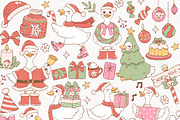 Christmas Goose Clipart Bundle, an Animal Illustration by TitaLivingArt (Thumbnail 2 of 9)