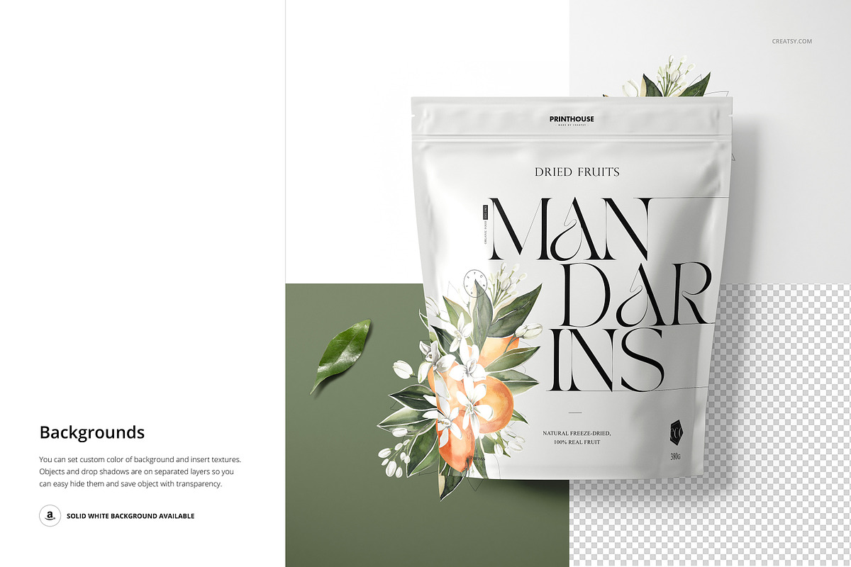 Stand Up Zip Lock Pouch Mockup Set 3, a Household Mockup by creatsy5 (Photo 7 of 9)