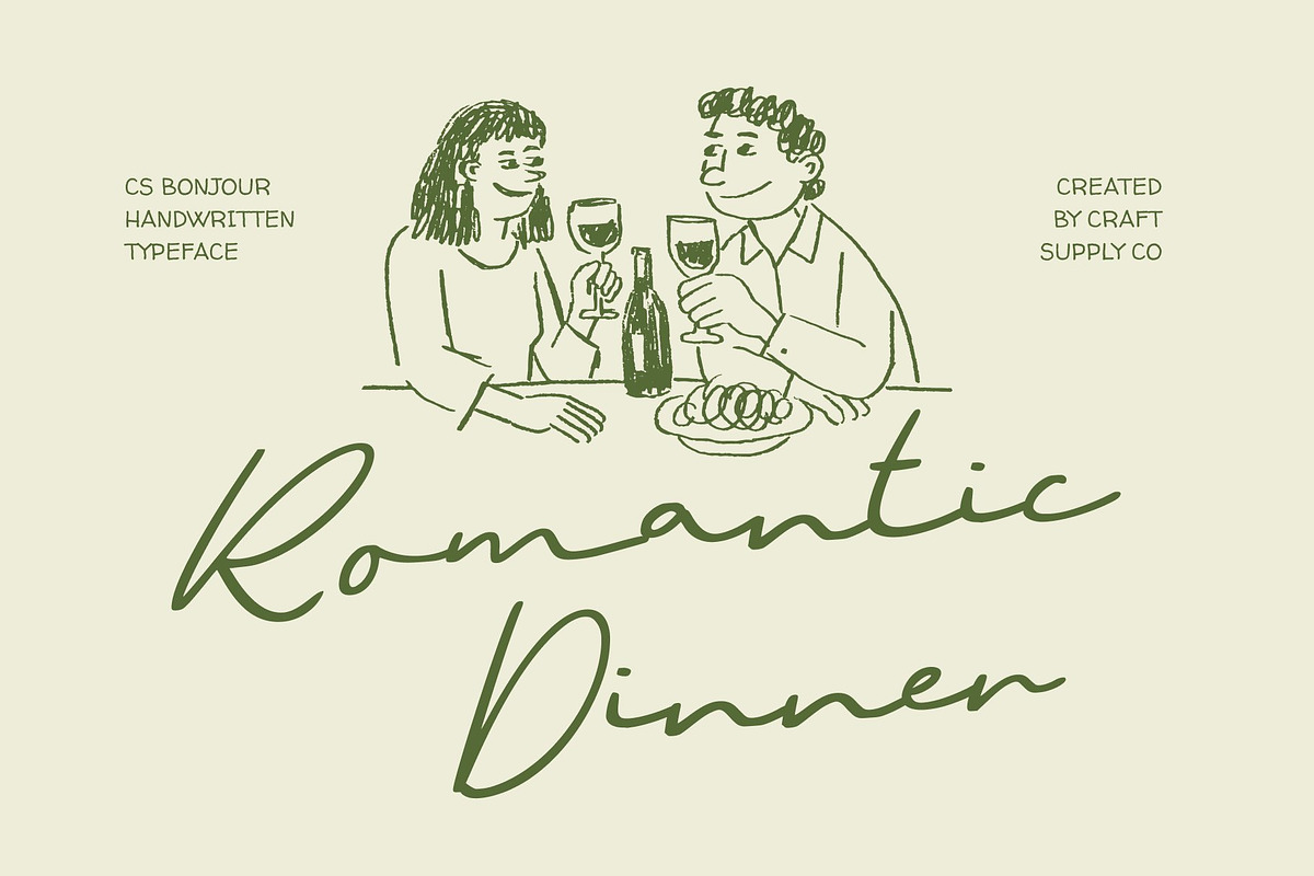 CS Bonjour – Signature Script Font, a Script Font by Craft Supply Co. (Photo 6 of 8)
