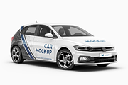 Compact Car Mockup 1, an Advertising Mockup by Mockupix (Thumbnail 6 of 12)