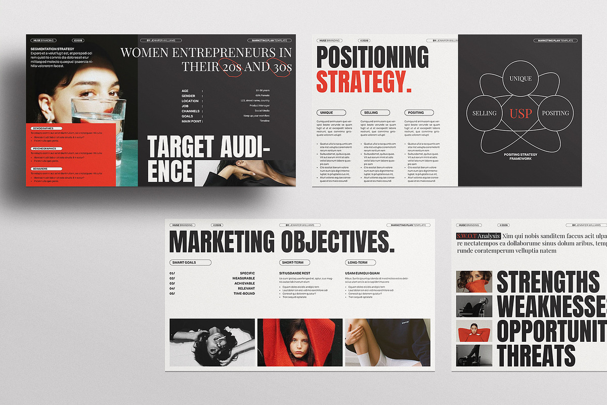 HUGE | Marketing Plan Template, a Presentation Template by ArtisanaAura (Photo 5 of 11)