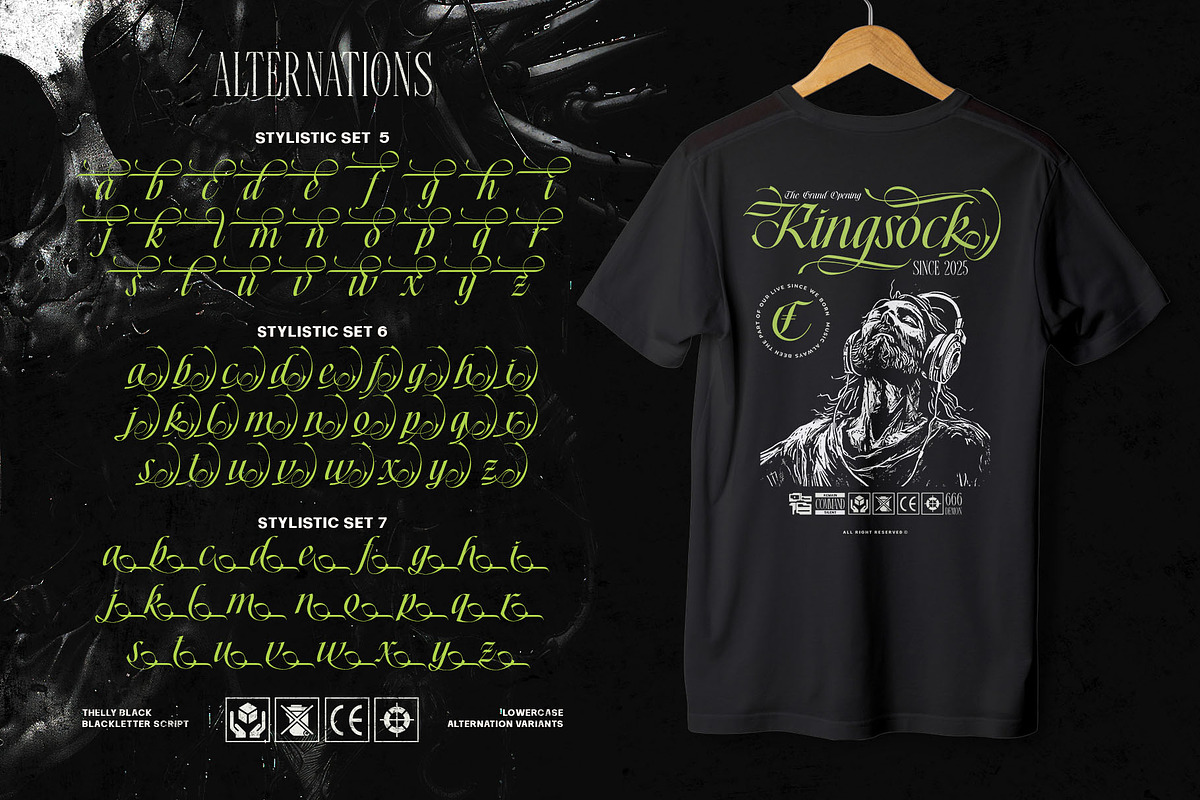 Thelly Black Typeface, a Blackletter Font by alit design (Photo 13 of 17)
