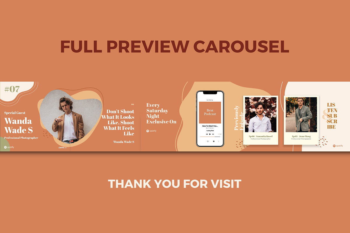 Feminine podcaster insta carousel, a Social Media Template by rivatxfz (Photo 3 of 4)