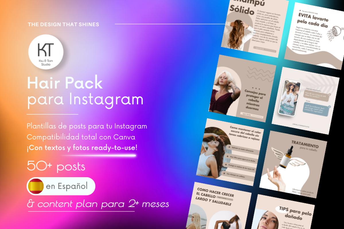 Hair Psck Templates for Instagram, a Social Media Template by KsuTomStudio