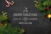 Christmas Chalk Badges + Background, an Illustration by Imagination Area (Thumbnail 4 of 5)