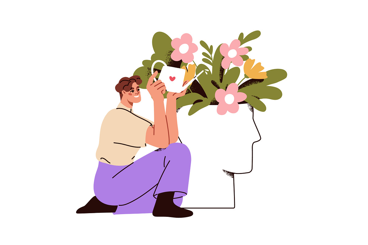 Mental health care concept set, a Person Illustration by Good Studio (Photo 11 of 14)
