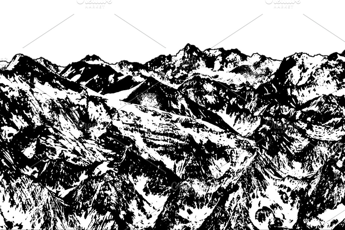 Isolated graphic of chilean andes, a Photo by DanFLCreativo (Photo 1 of 2)