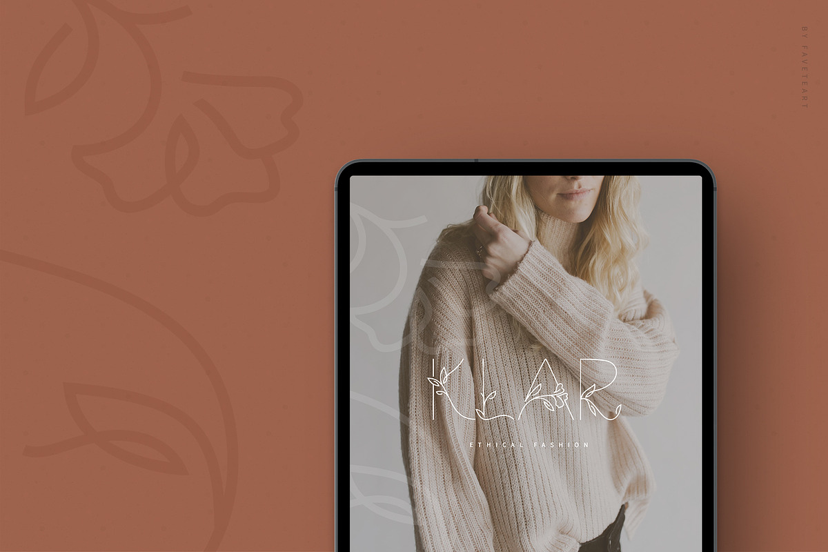 Florium - floral logo font, a Sans Serif Font by Favete Art (Photo 6 of 21)