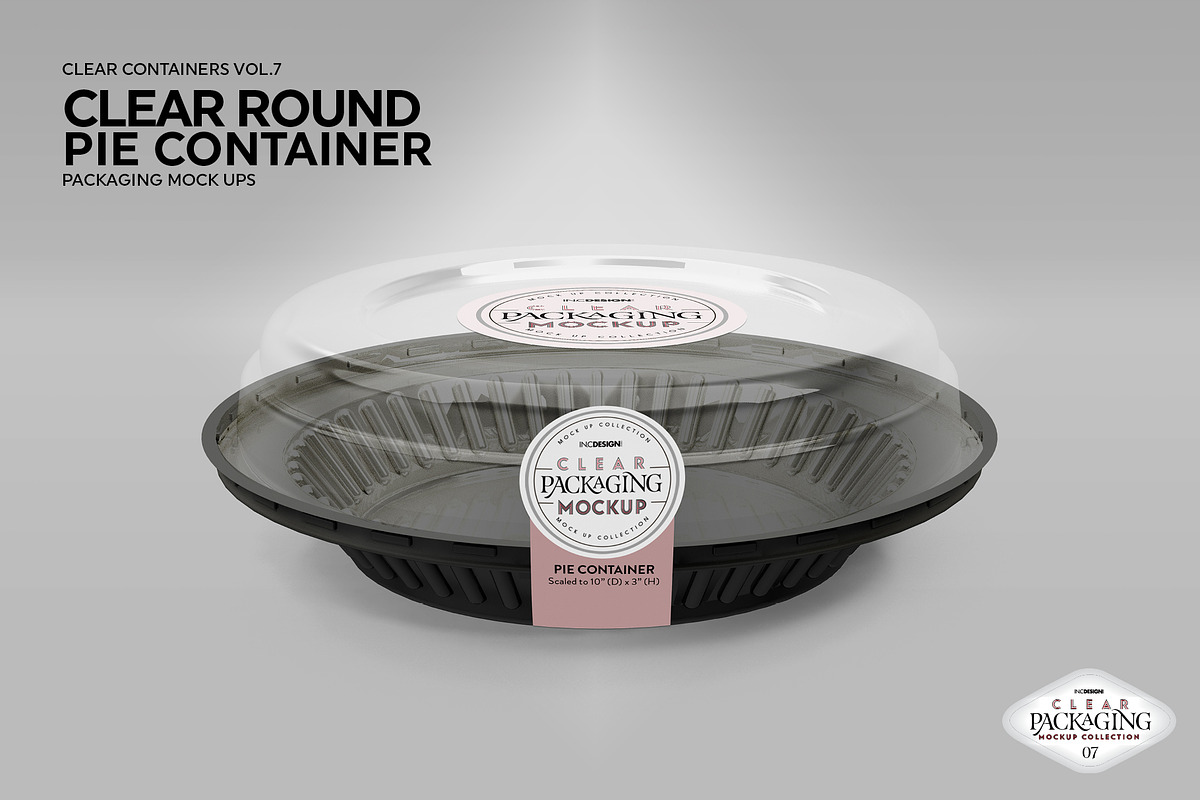 Clear Pie Container Packaging Mockup, a Product Mockup by INCDesign (Photo 5 of 8)