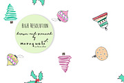 Hand Drawn Christmas Background, an Illustration by MaraquelaStudio (Thumbnail 7 of 7)