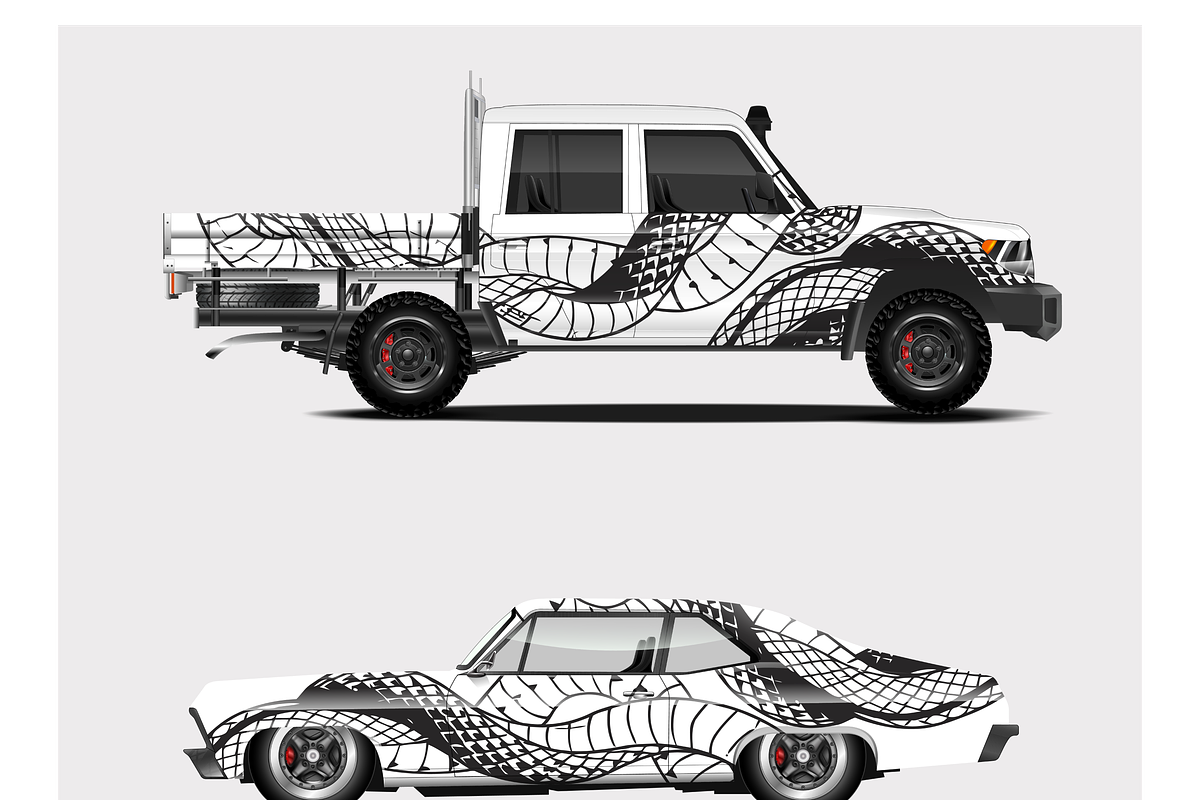 Bold Pickup Truck Wrap Design, a Transportation Illustration by CarWrap design (Photo 2 of 3)