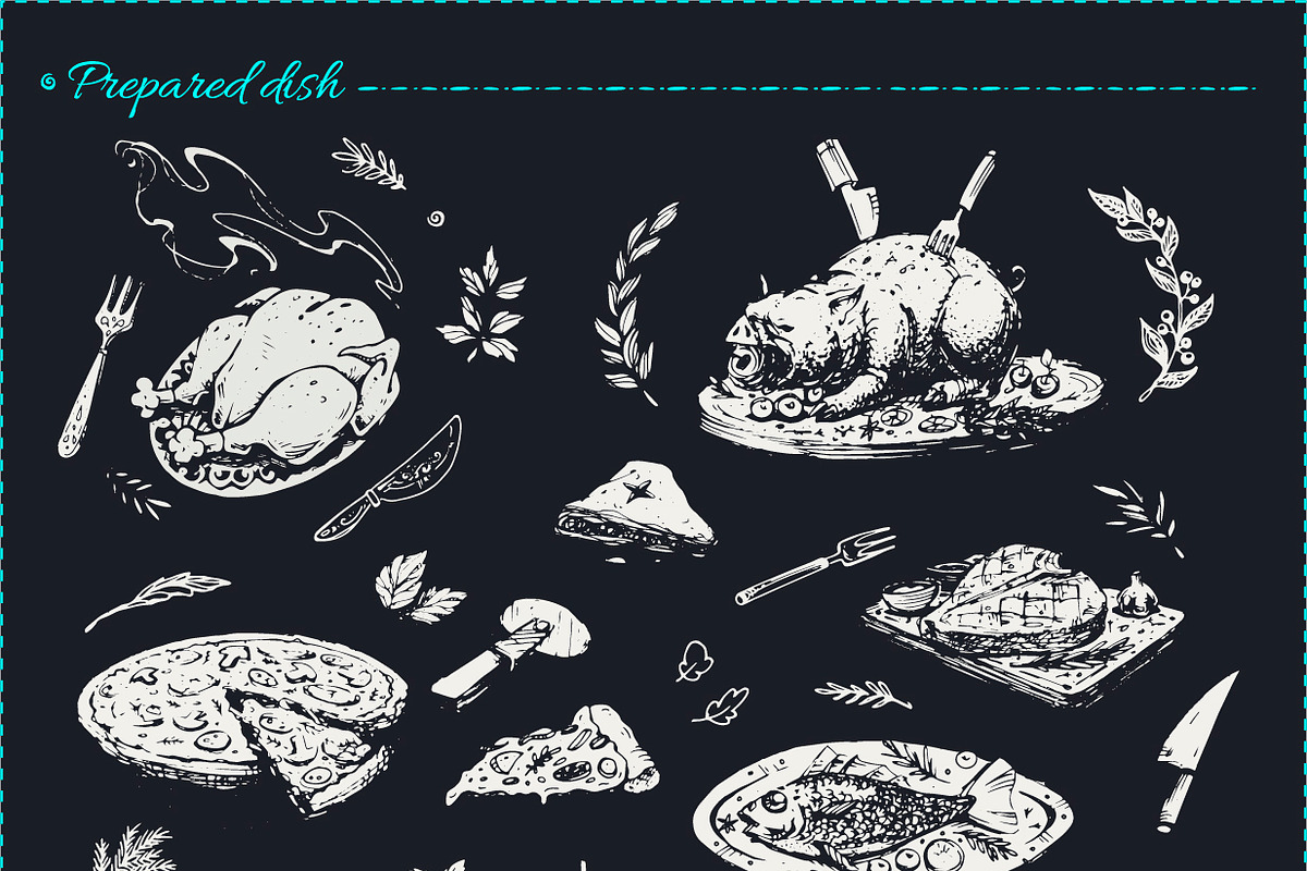 Hand-drawn Cooking and Food Icons, a Decorative Illustration by Margo Miller (Photo 7 of 48)