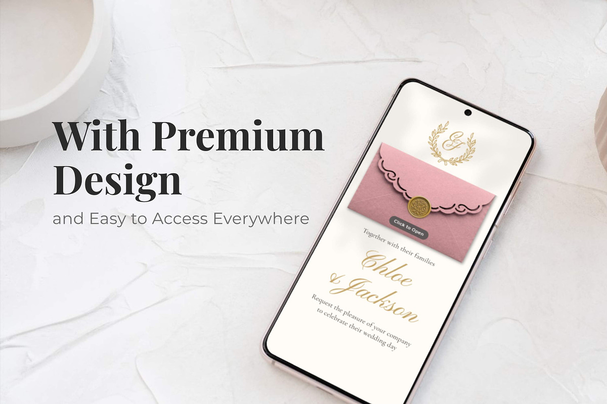Romantic Blush Pink Wedding Website, a Landing Page Template by Everyday Perfection (Photo 2 of 13)