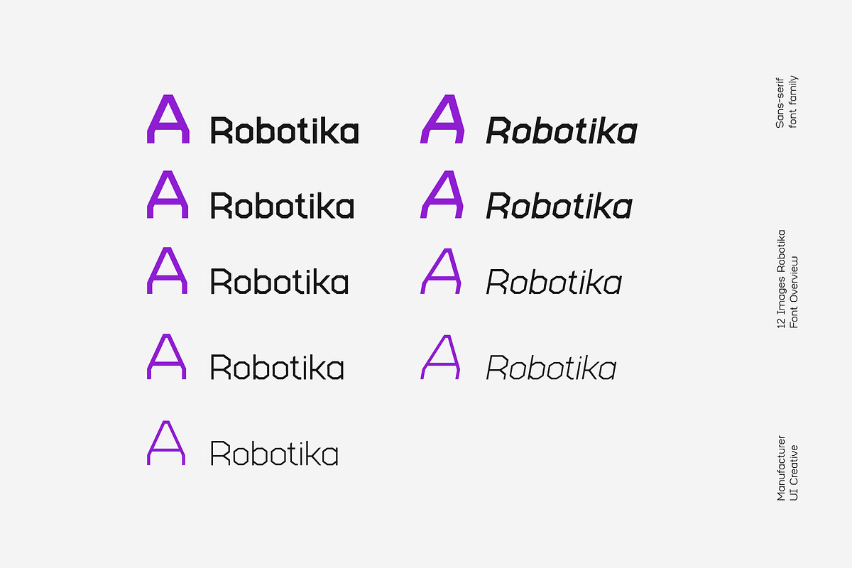 Robotika Modern San Serif Font, a Sans Serif Font by UICreative (Photo 7 of 12)
