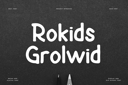 Rokids Grolwid - Paint & Chalk Font, a Handwritten Font by QR Design Studio