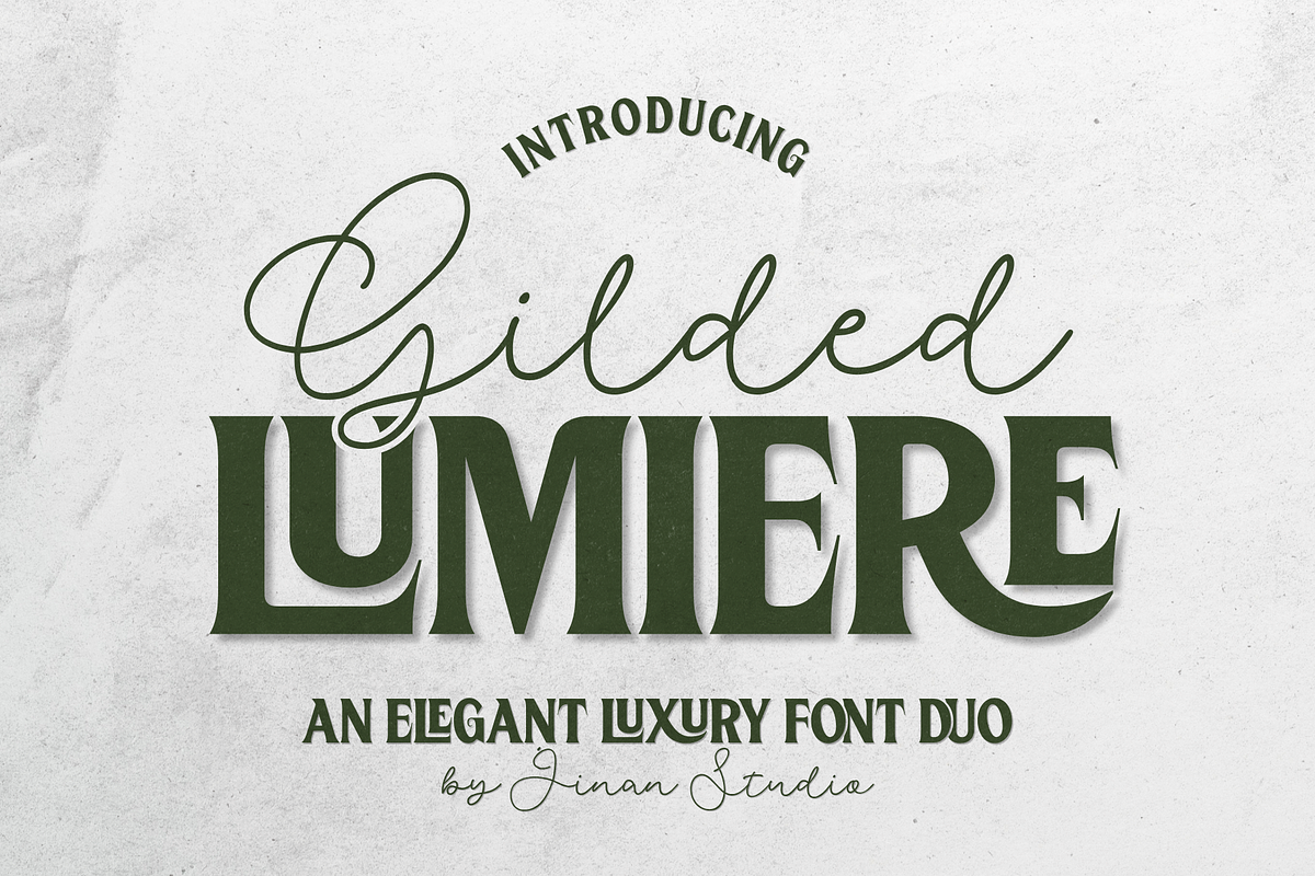 Gilded Lumiere - An Elegant Font Duo, a Script Font by Ainun Jinan (Photo 1 of 12)