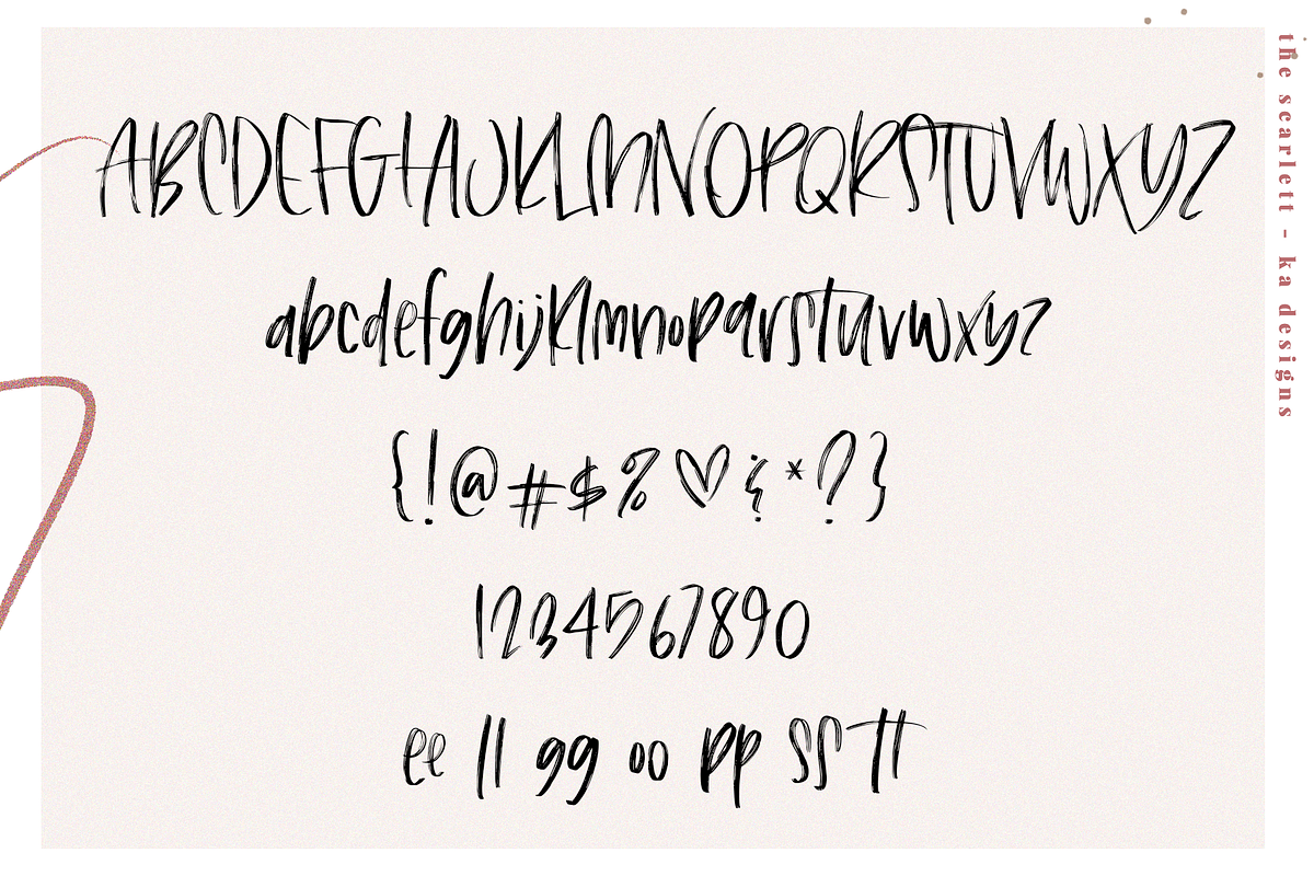 The Scarlett -Handwritten Brush Font, a Script Font by KA Designs