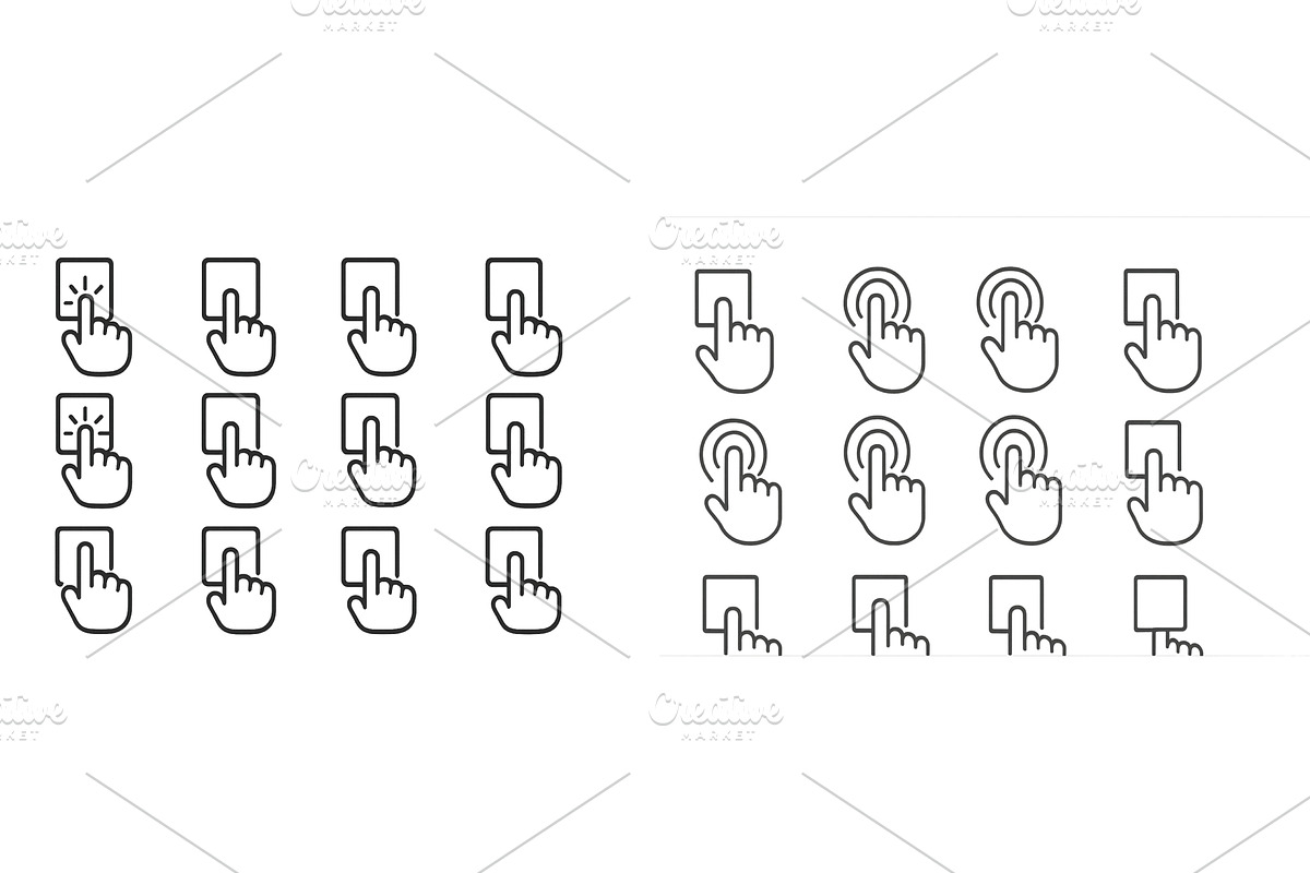 Collection of contact and gesture, an Illustration by ZinetroN